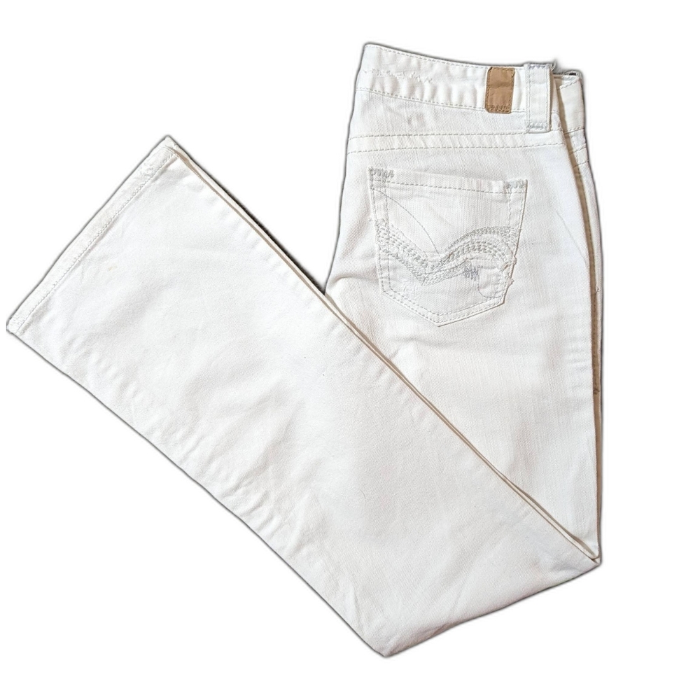 True Y2K White Denim Low Rise Flare Jeans Size 5/6
